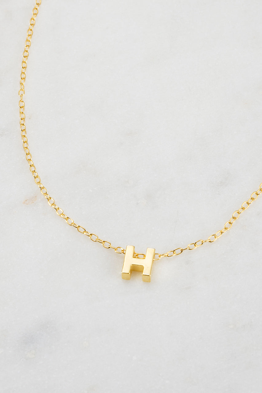 Zafino - Letter Necklace (18K Gold Plated) Zafino