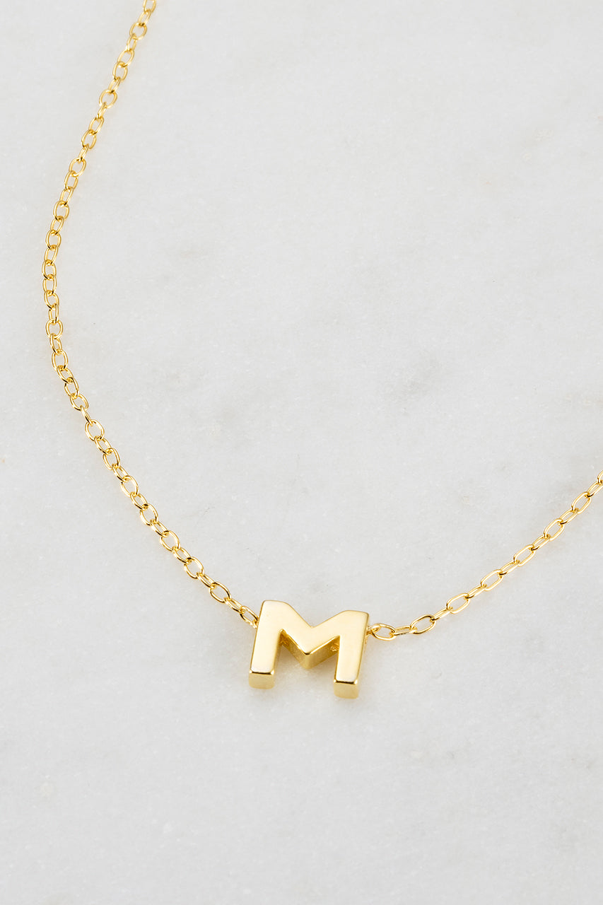 Zafino - Letter Necklace (18K Gold Plated) Zafino