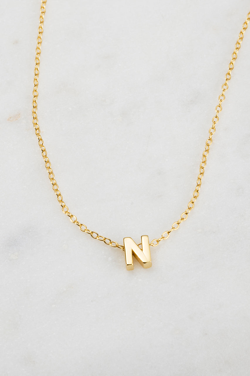 Zafino - Letter Necklace (18K Gold Plated) Zafino