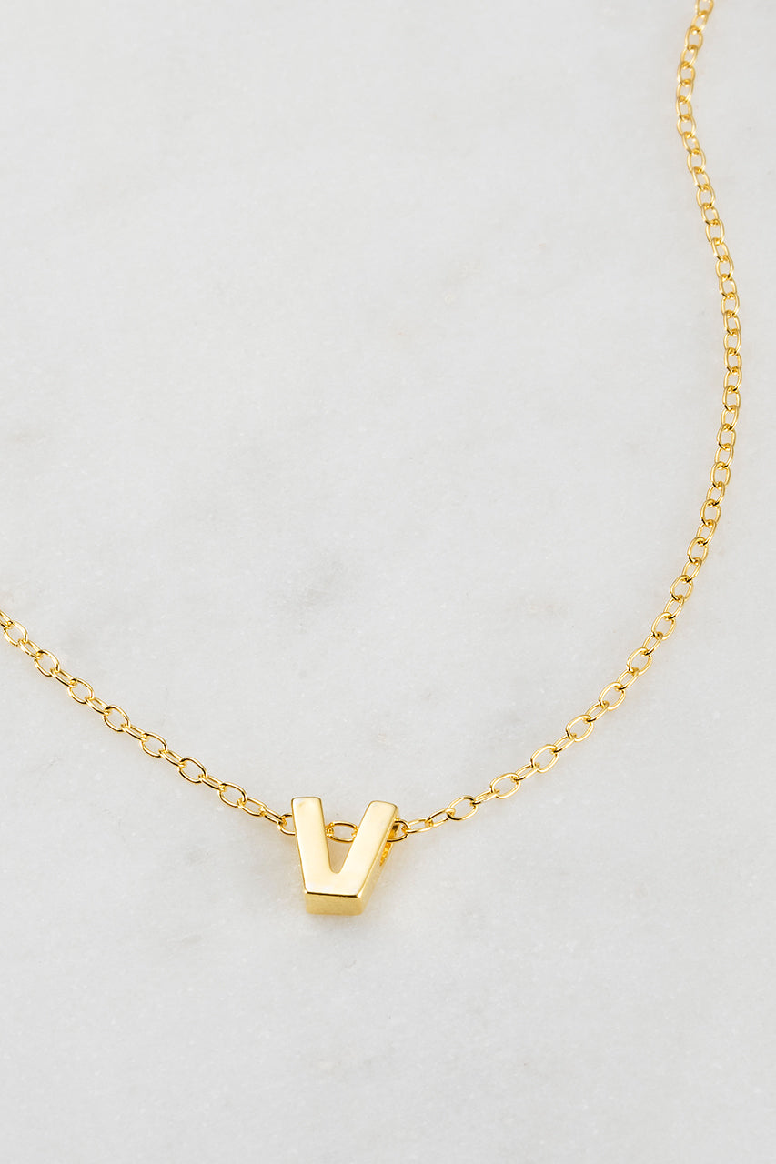 Zafino - Letter Necklace (18K Gold Plated) Zafino