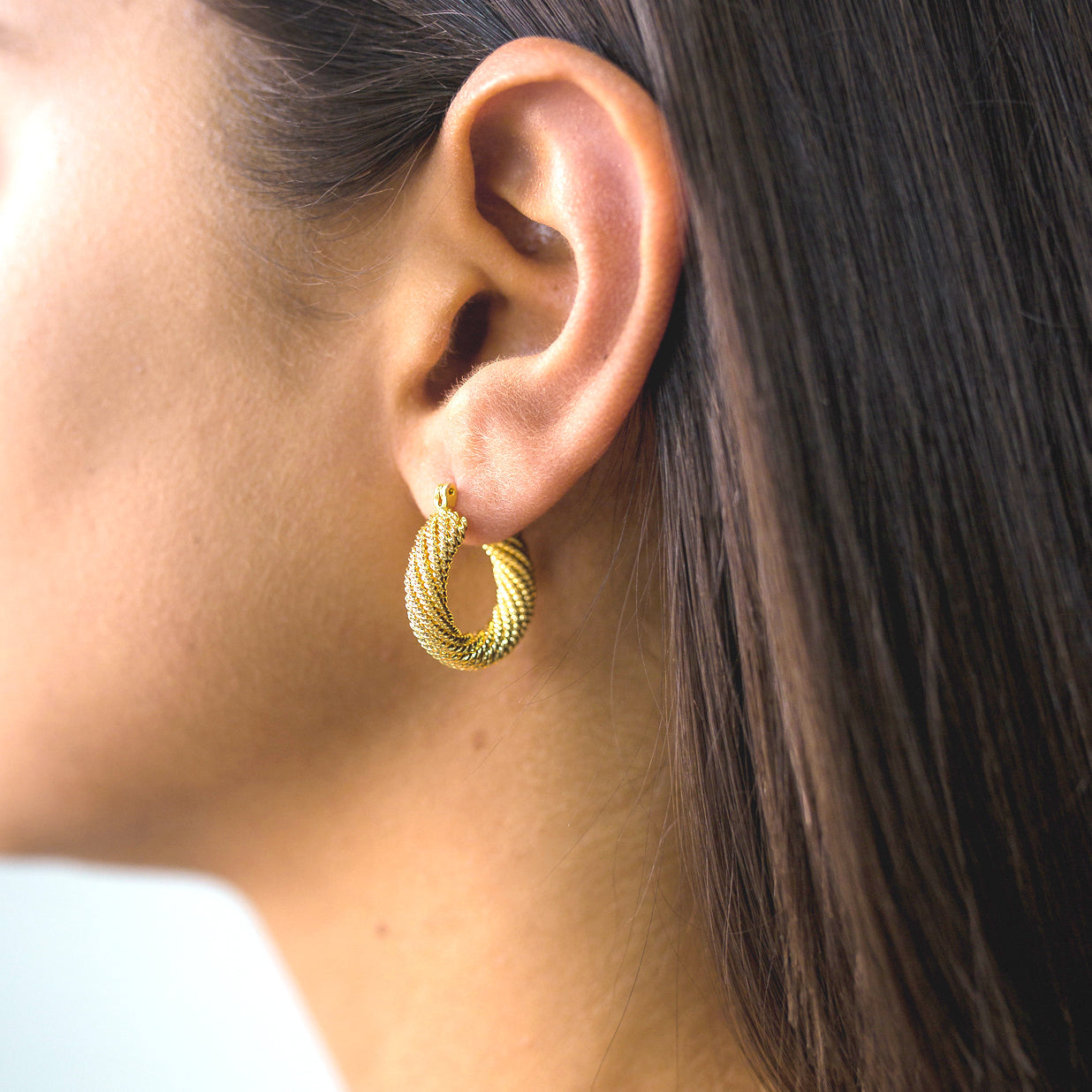 Jolie and Deen Romy Hoops - Silver Jolie & Deen