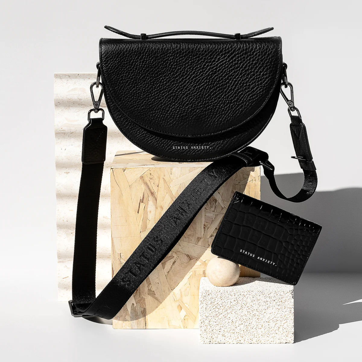 Status Anxiety All Nighter With Webbed Strap -Black Status Anxiety