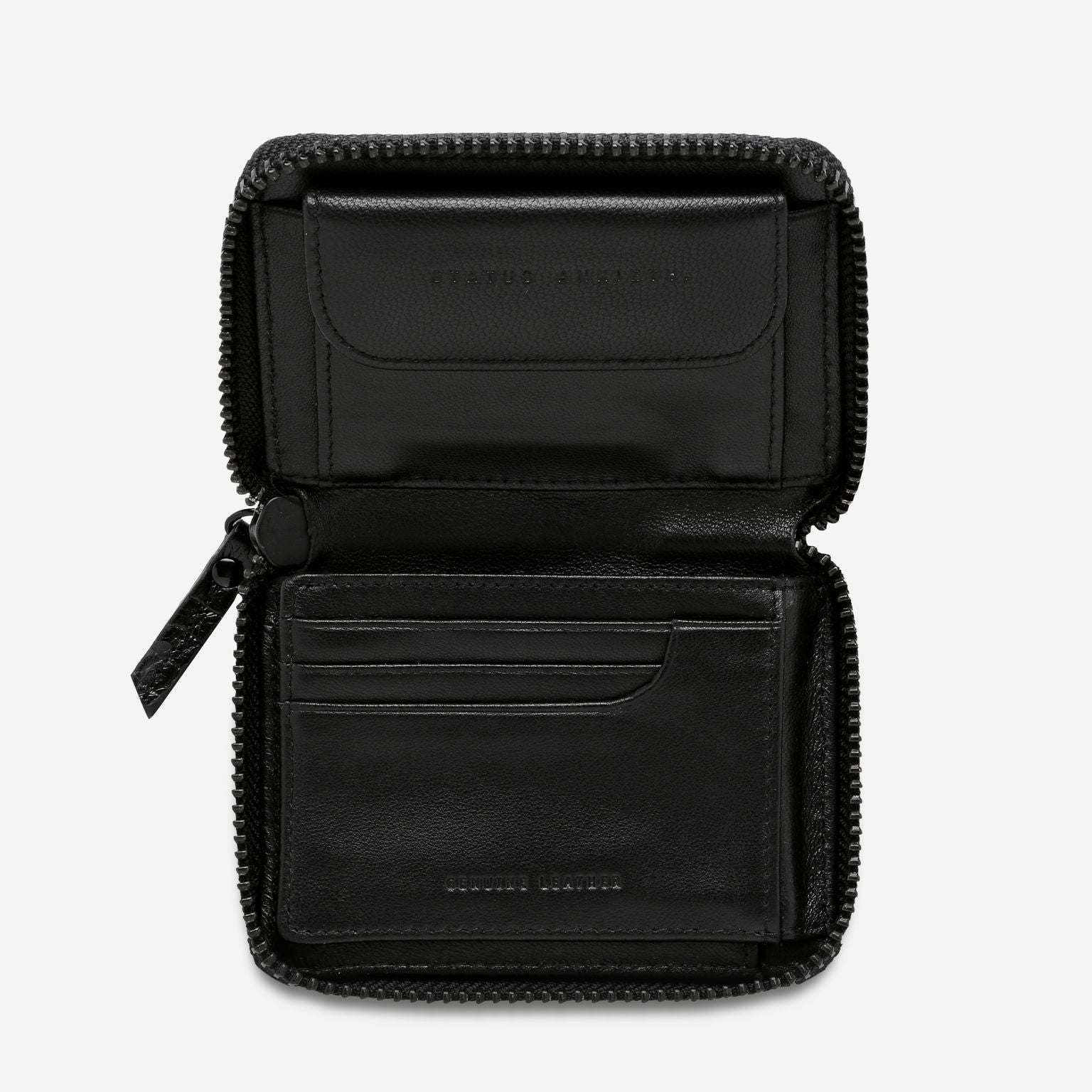 Status Anxiety Wayward Wallet - Black Croc Emboss Status Anxiety