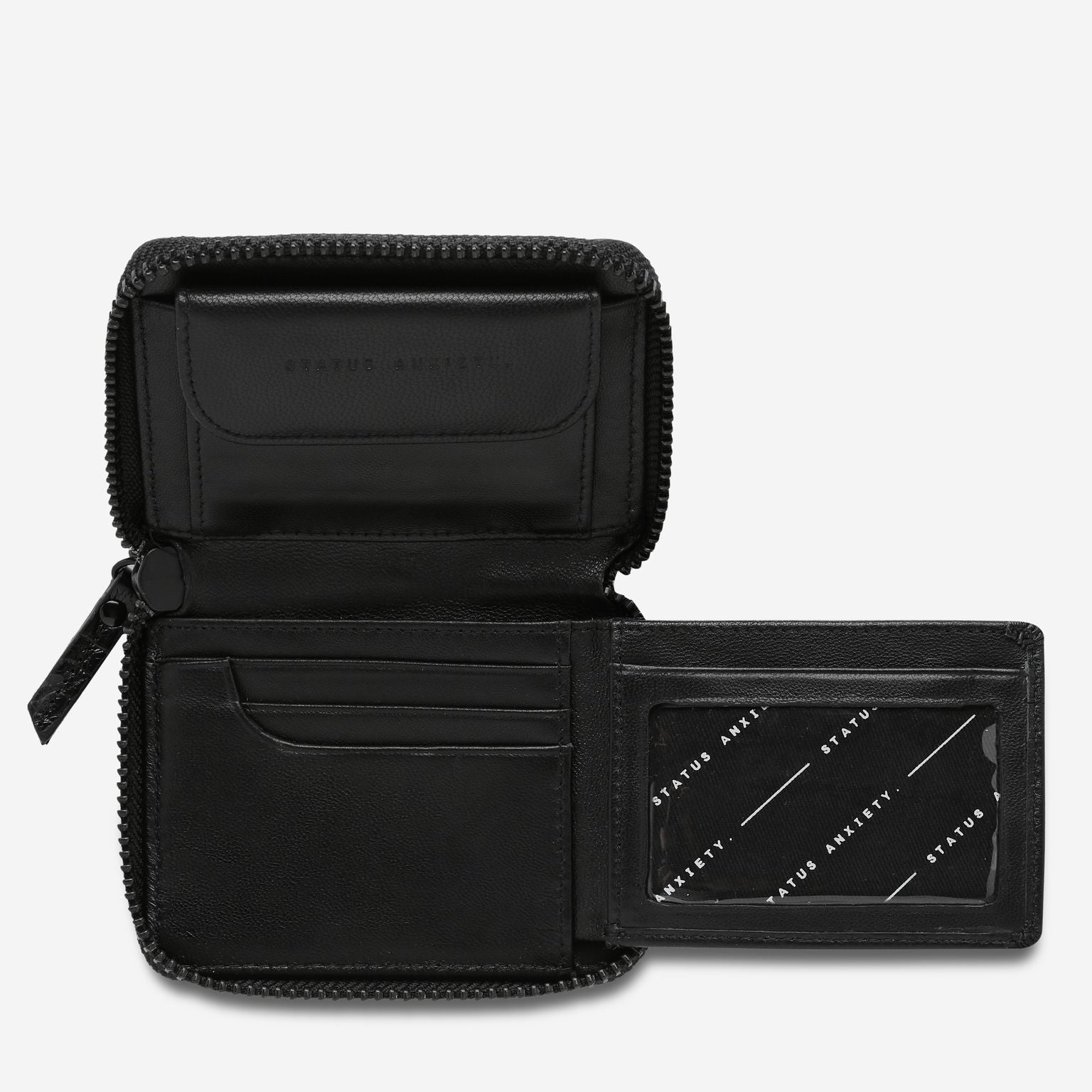 Status Anxiety Wayward Wallet - Black Croc Emboss Status Anxiety