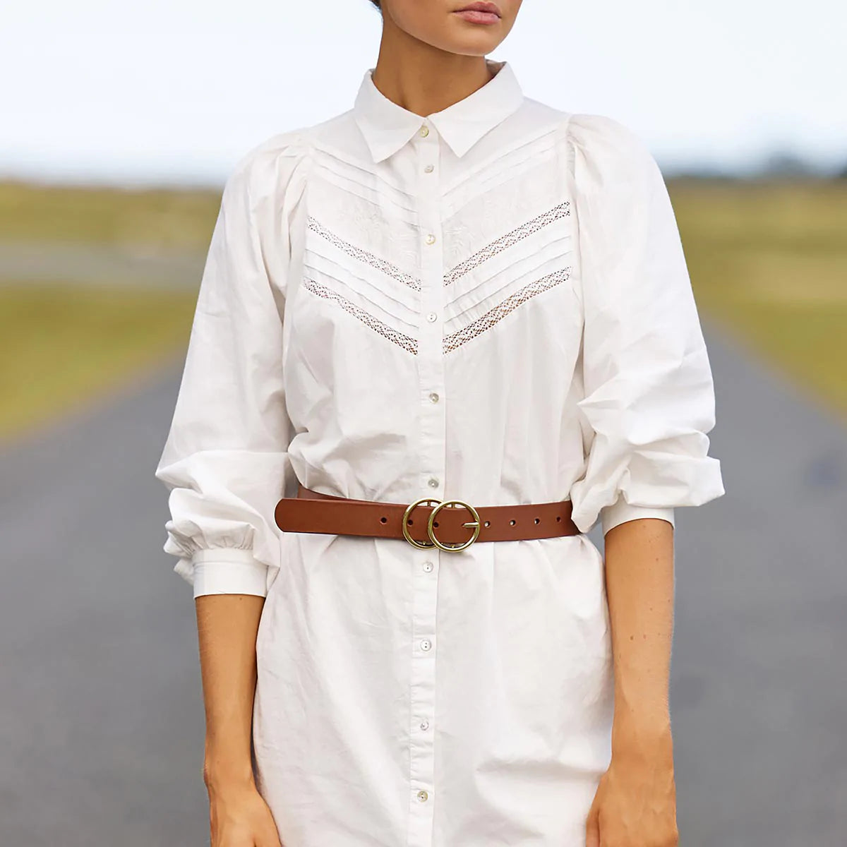 Status Anxiety Mislaid Belt - Tan/Gold Status Anxiety