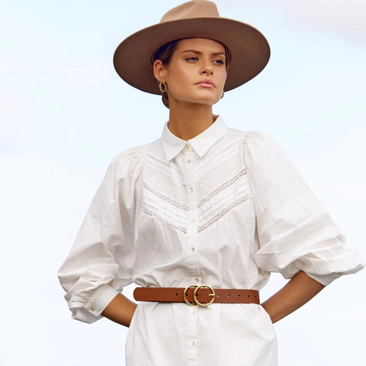 Status Anxiety Mislaid Belt - Tan/Gold Status Anxiety