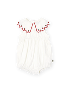 Goldie + Ace - Scallop Collar Strawberry Romper Goldie + Ace