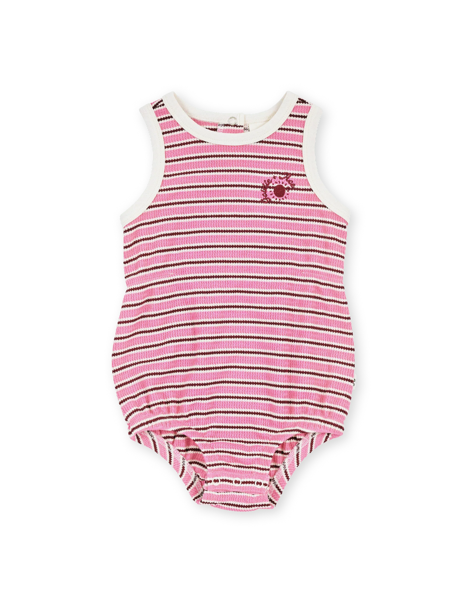Goldie + Ace - Waffle Bubble Romper (Pink) Dear Blackbird Boutique