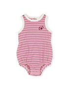 Goldie + Ace - Waffle Bubble Romper (Pink) Dear Blackbird Boutique