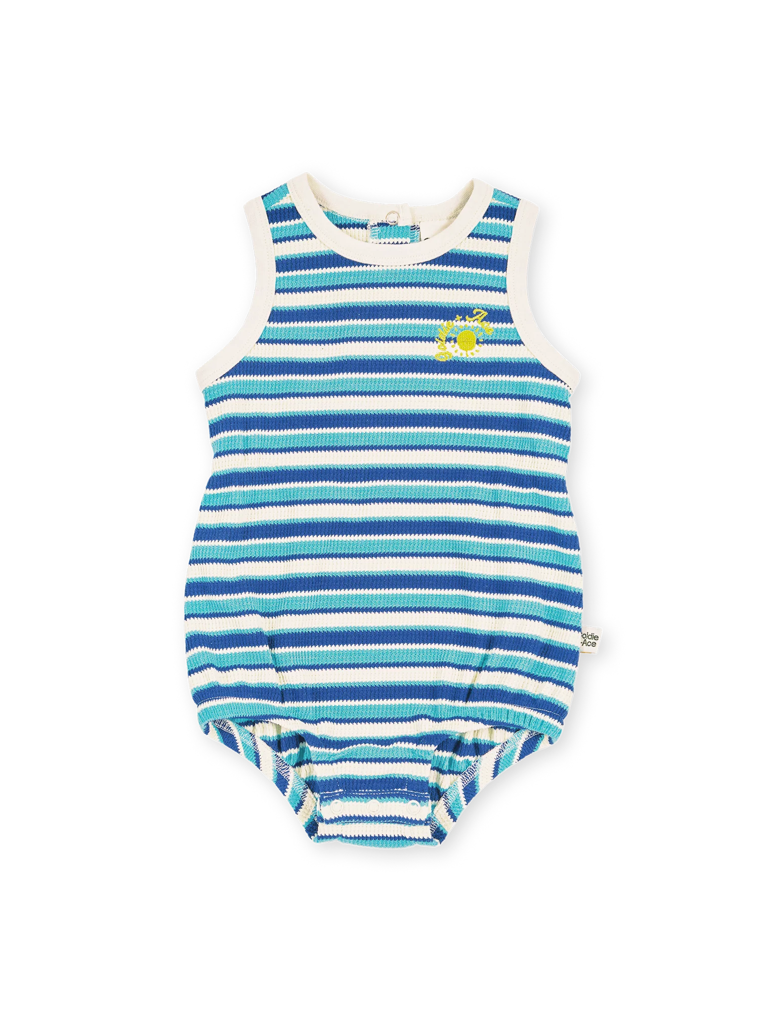 Goldie + Ace - Waffle Bubble Romper (Blue) Dear Blackbird Boutique