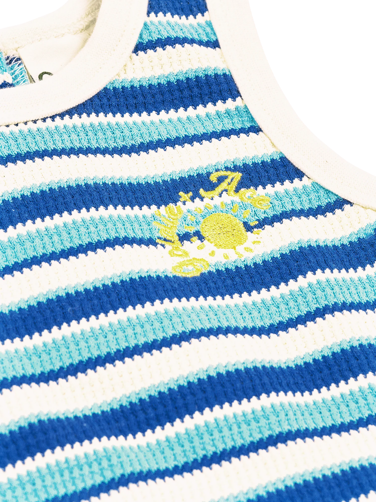 Goldie + Ace - Waffle Bubble Romper (Blue) Dear Blackbird Boutique