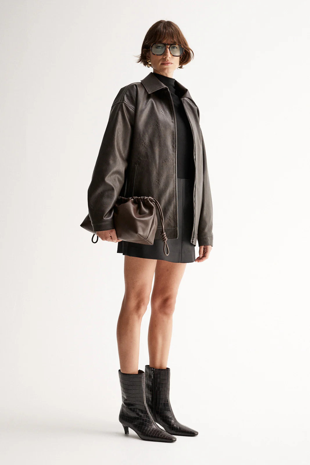 Elka Collective- Melton Jacket (Chocolate)