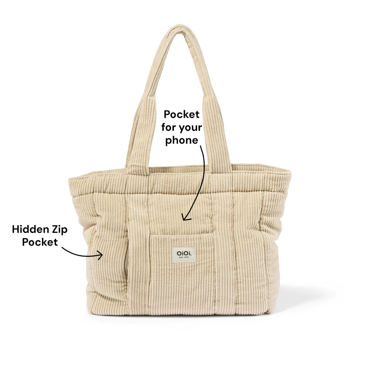 OiOi - Everyday Tote (Cream Corduroy) OiOi