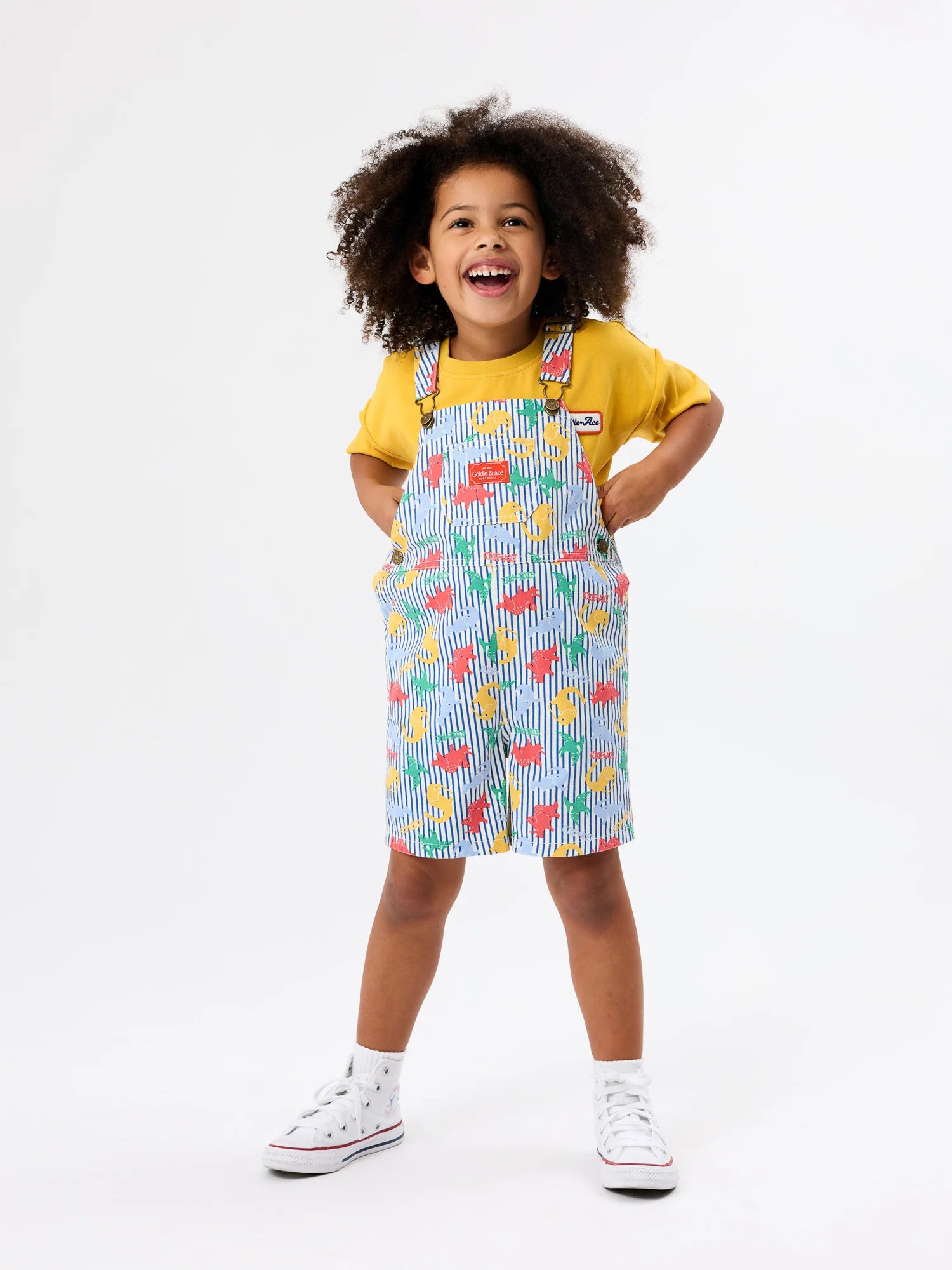Goldie +Ace - Contrast Stitch T-Shirt (Yellow) Goldie + Ace