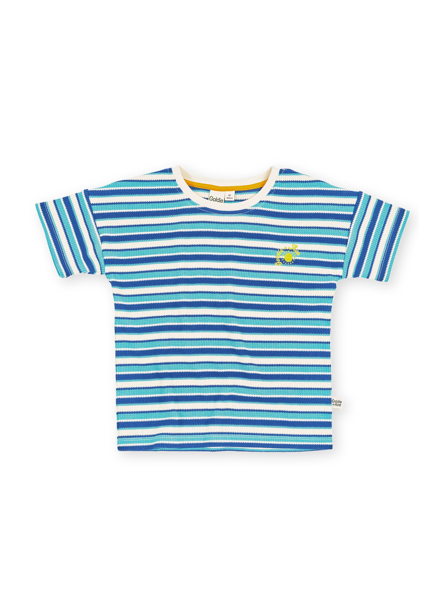 Goldie + Ace - Waffle Stripe T-Shirt (Blue) Goldie + Ace