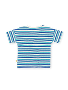 Goldie + Ace - Waffle Stripe T-Shirt (Blue) Goldie + Ace