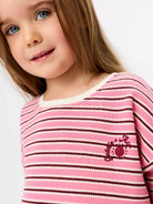 Goldie + Ace - Waffle Stripe T-Shirt (Pink) Goldie + Ace