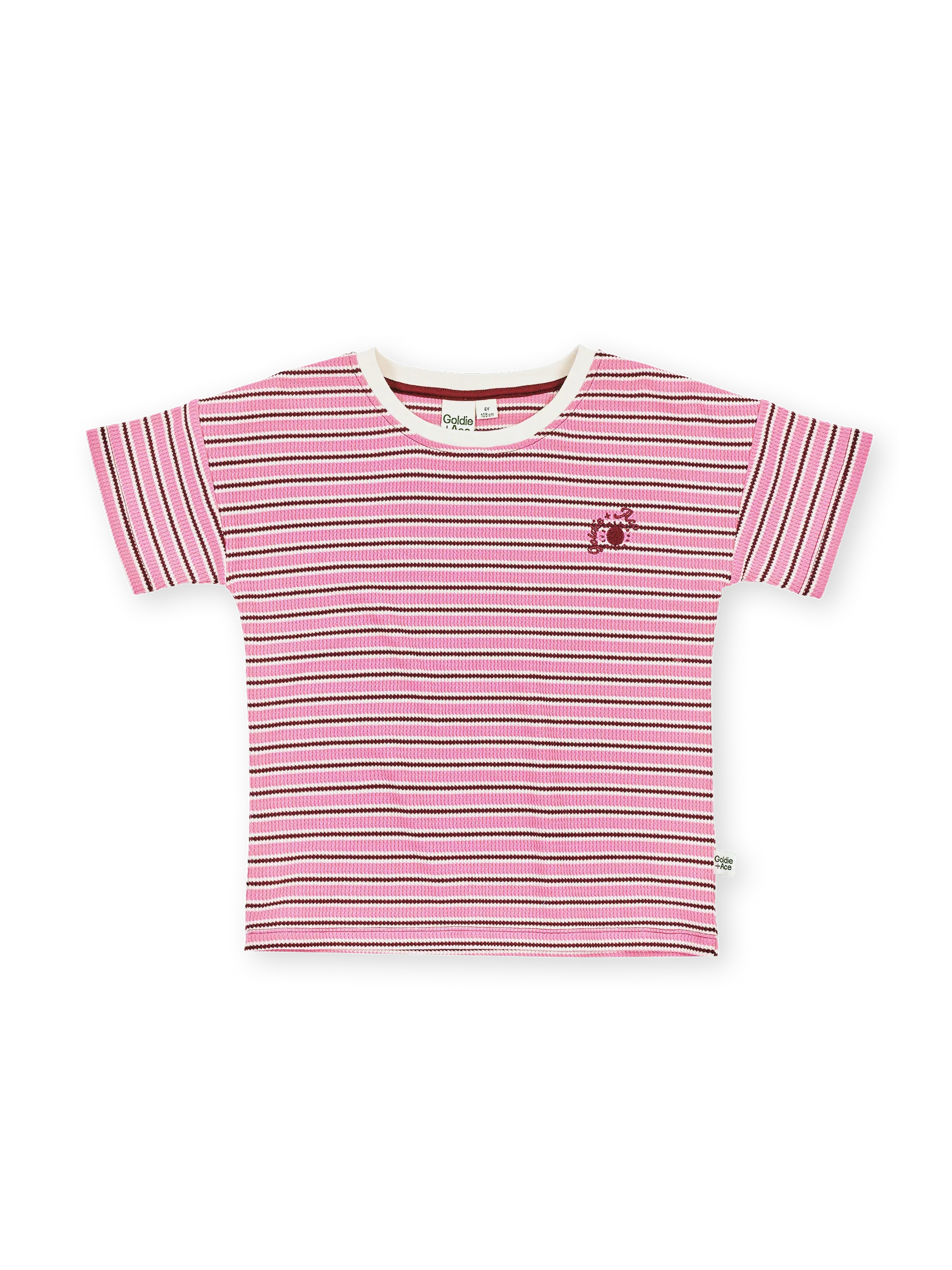 Goldie + Ace - Waffle Stripe T-Shirt (Pink) Goldie + Ace