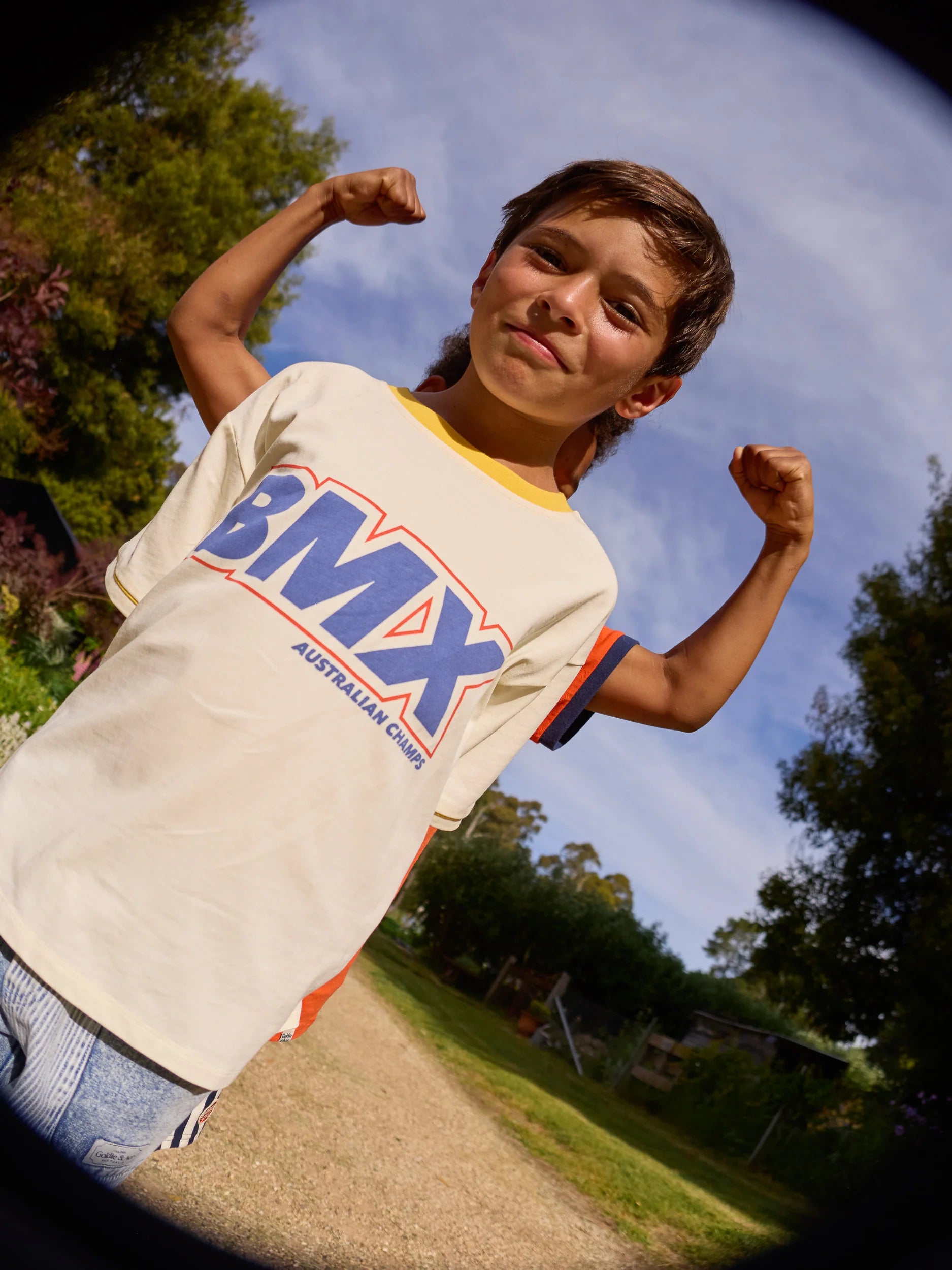 Goldie & Ace - Oversized BMX T-Shirt (Antique White) Goldie + Ace
