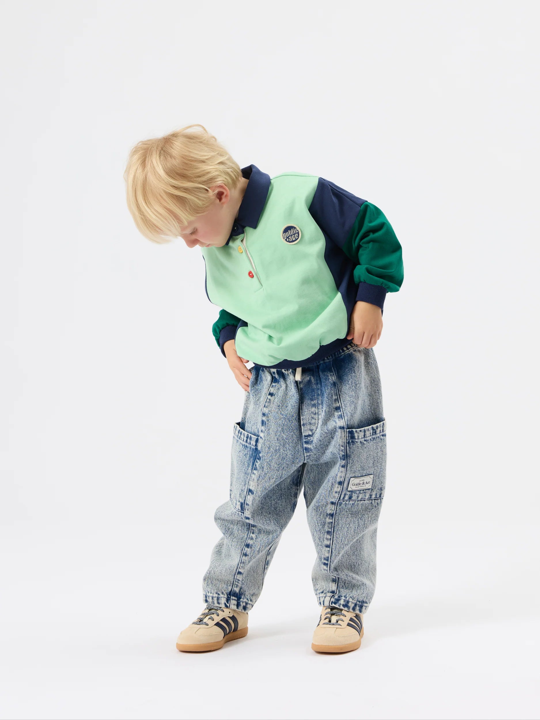 Goldie & Ace - Kit Denim Pocket Pant Light Denim (Blue) Goldie + Ace