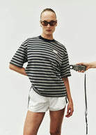 P.E Nation - Oversized Spark Tee (Dark Navy Stripe) P.E Nation
