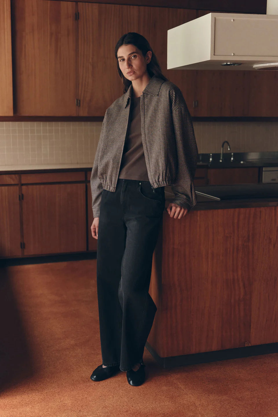 Assembly Label - Solana Wool Coat (Brown Black Chck) Assembly Label