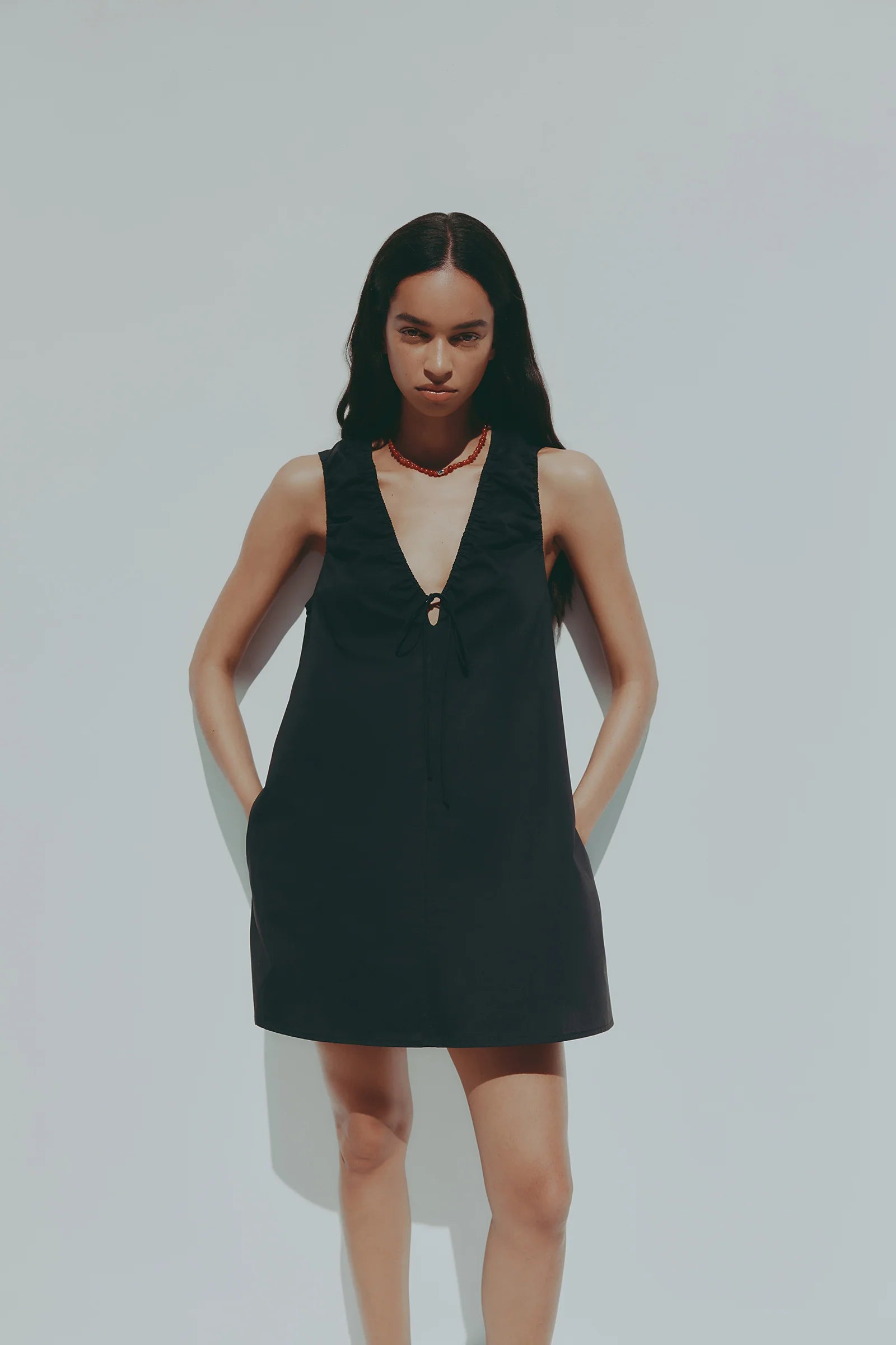 Nude Lucy - Cerie Poplin Mini Dress (Black) Nude Lucy