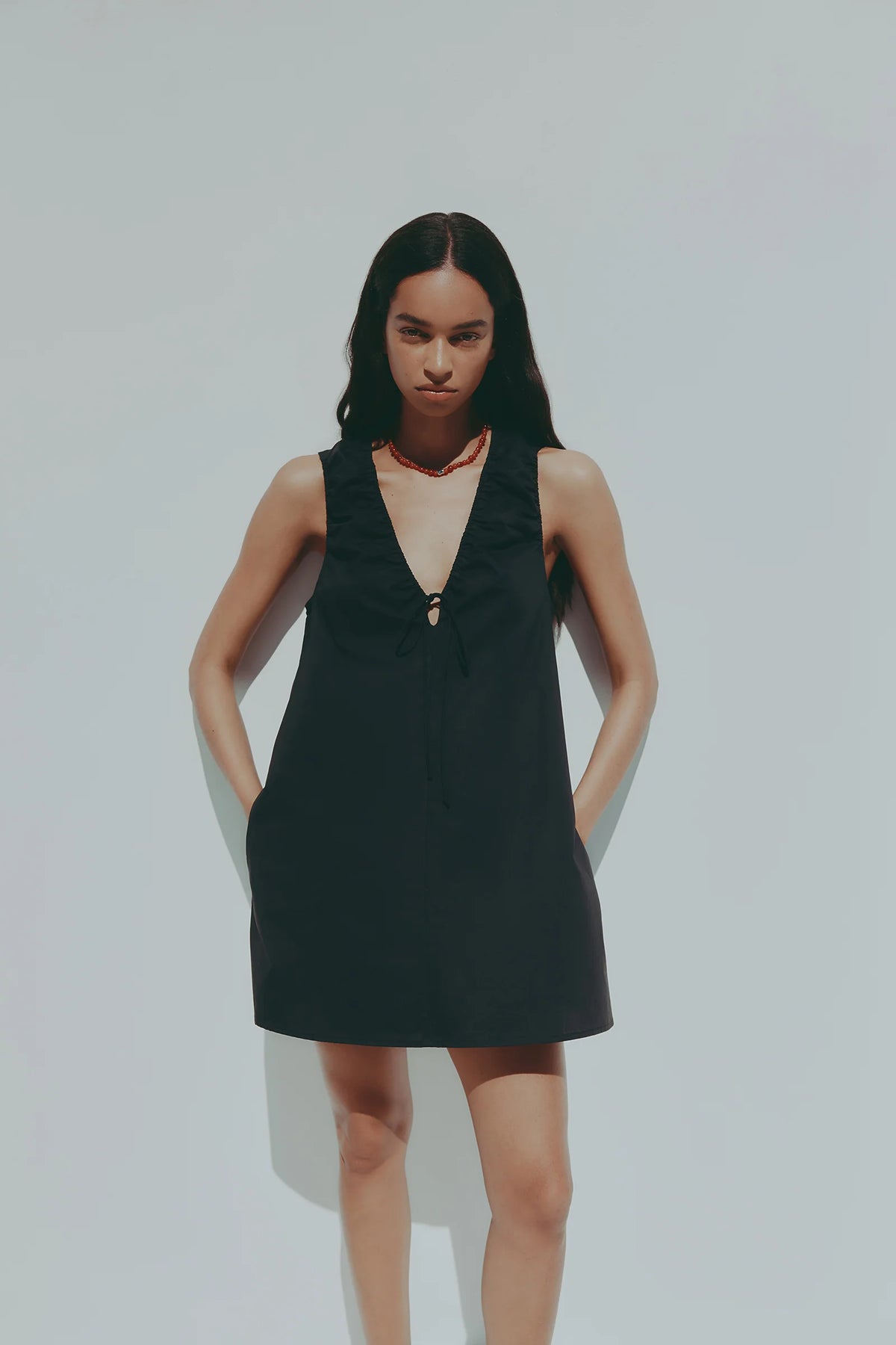 Nude Lucy - Cerie Poplin Mini Dress (Black) Nude Lucy
