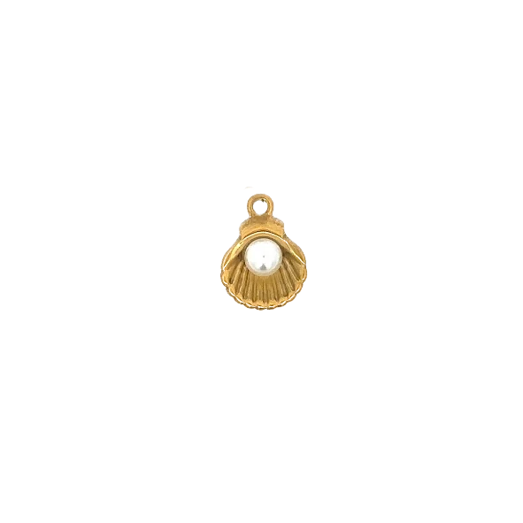 Pearl In Shell Charm (Gold) By Barny
