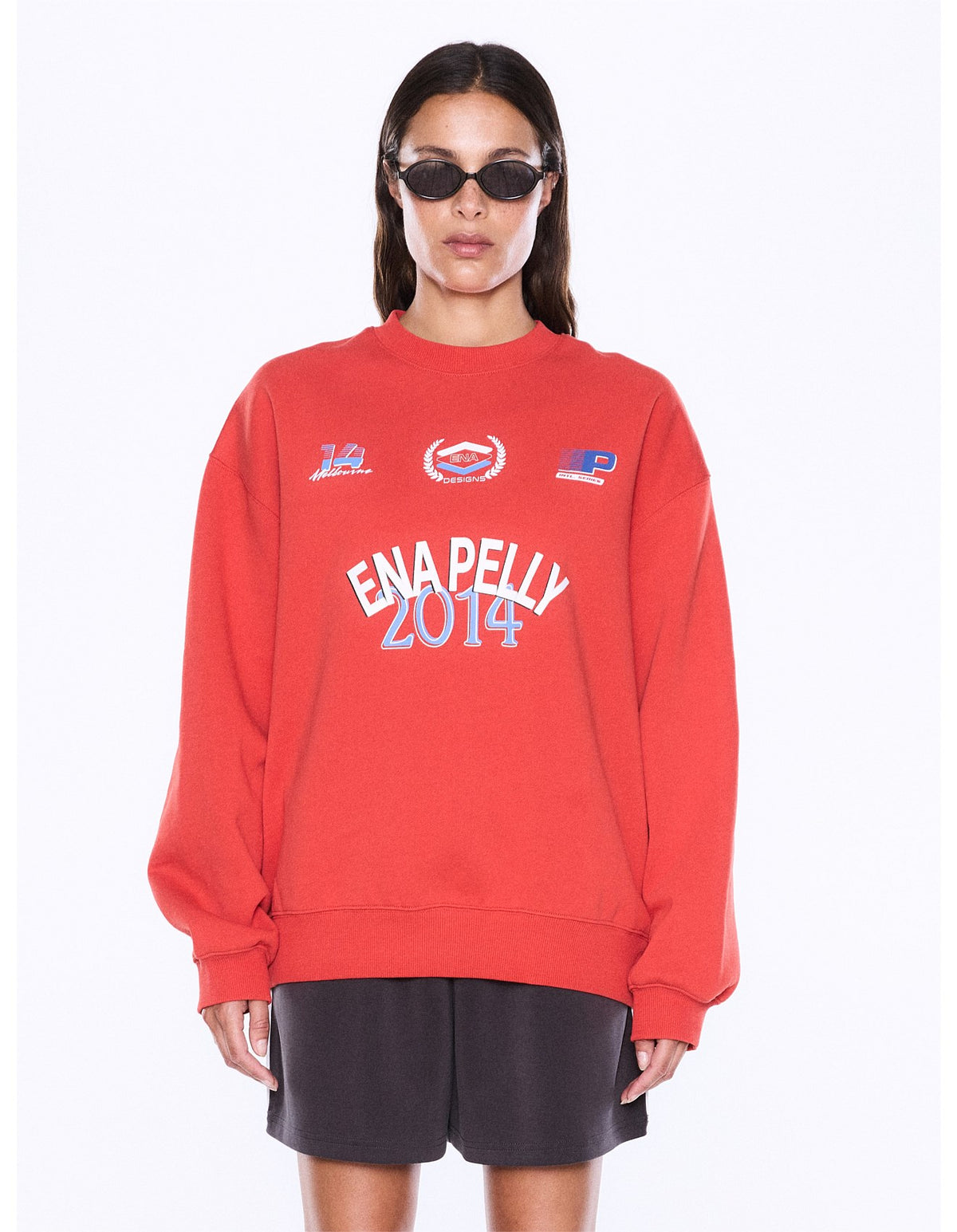 Ena Pelly - Mila Oversized Sweater (Red) Ena Pelly