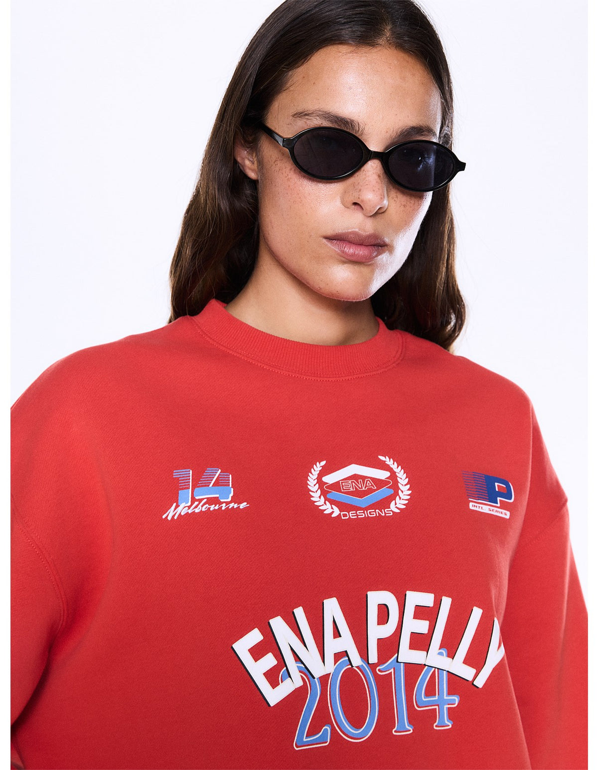 Ena Pelly - Mila Oversized Sweater (Red) Ena Pelly