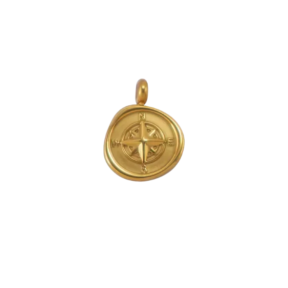 Compass Charm (Gold) By Barny