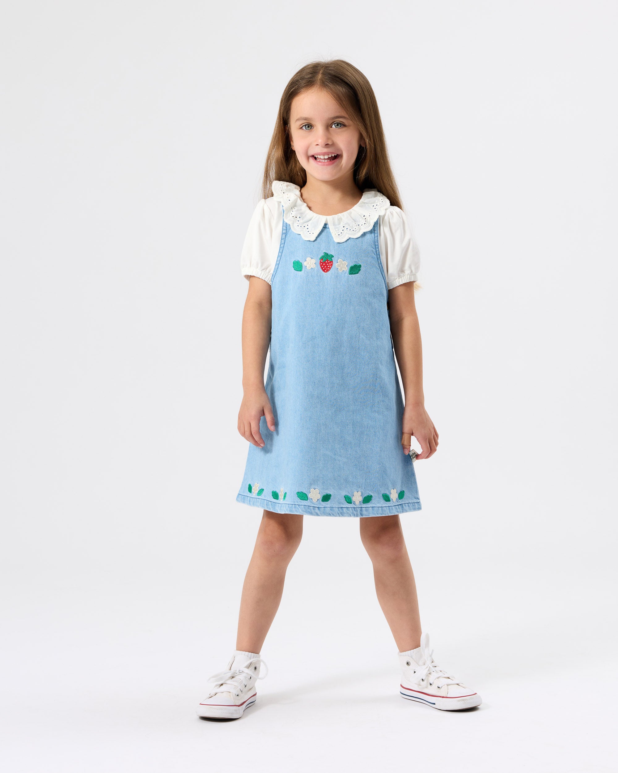 Goldie & Ace - Wild Strawberry Pinafore Dress Goldie + Ace