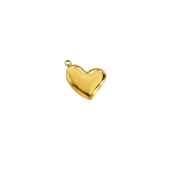 Bubble Heart Charm (Gold) By Barny