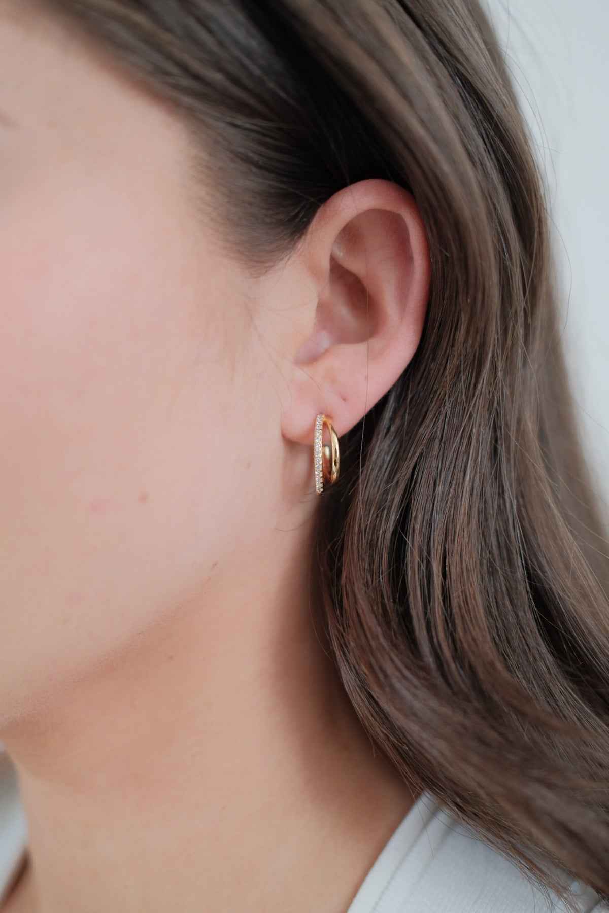 Zafino - Celeste Hoop Clear (Gold) Zafino