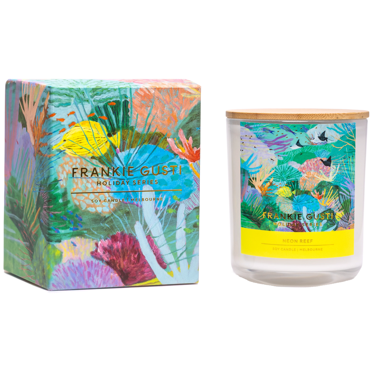 Frankie Gusti - Holiday Series Candle | Neon Reef Frankie Gusti