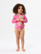 Goldie + Ace - Floral Long Sleeve Frill Swimsuit Goldie + Ace