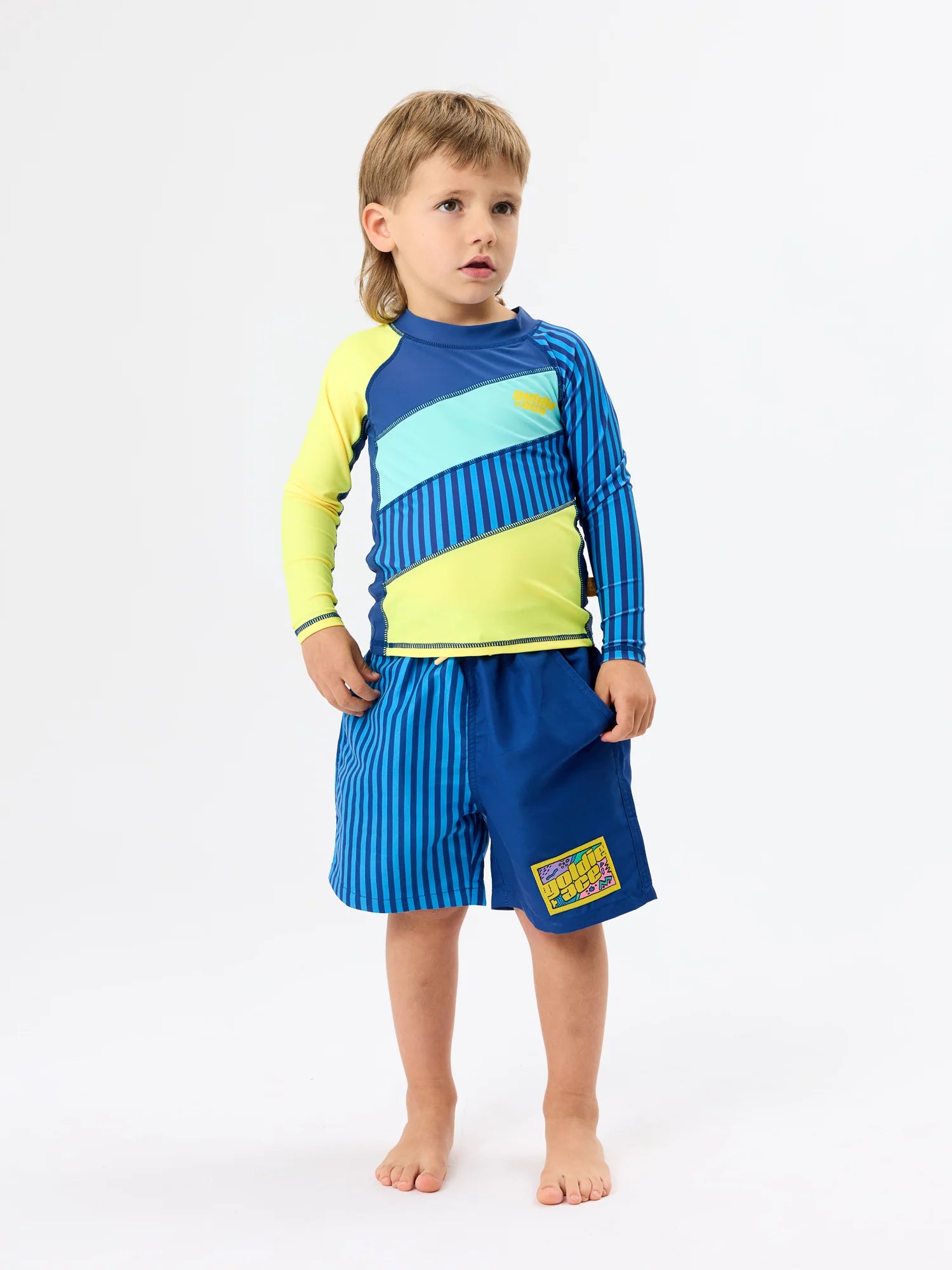 Goldie + Ace - Stripe Panel Board Shorts Goldie + Ace