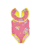 Goldie + Ace - Floral Frill Collar Swimsuit Goldie + Ace
