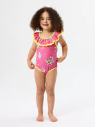Goldie + Ace - Floral Frill Collar Swimsuit Goldie + Ace