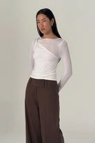Arcaa - Mabel LS Twist Top (Cream) Arcaa