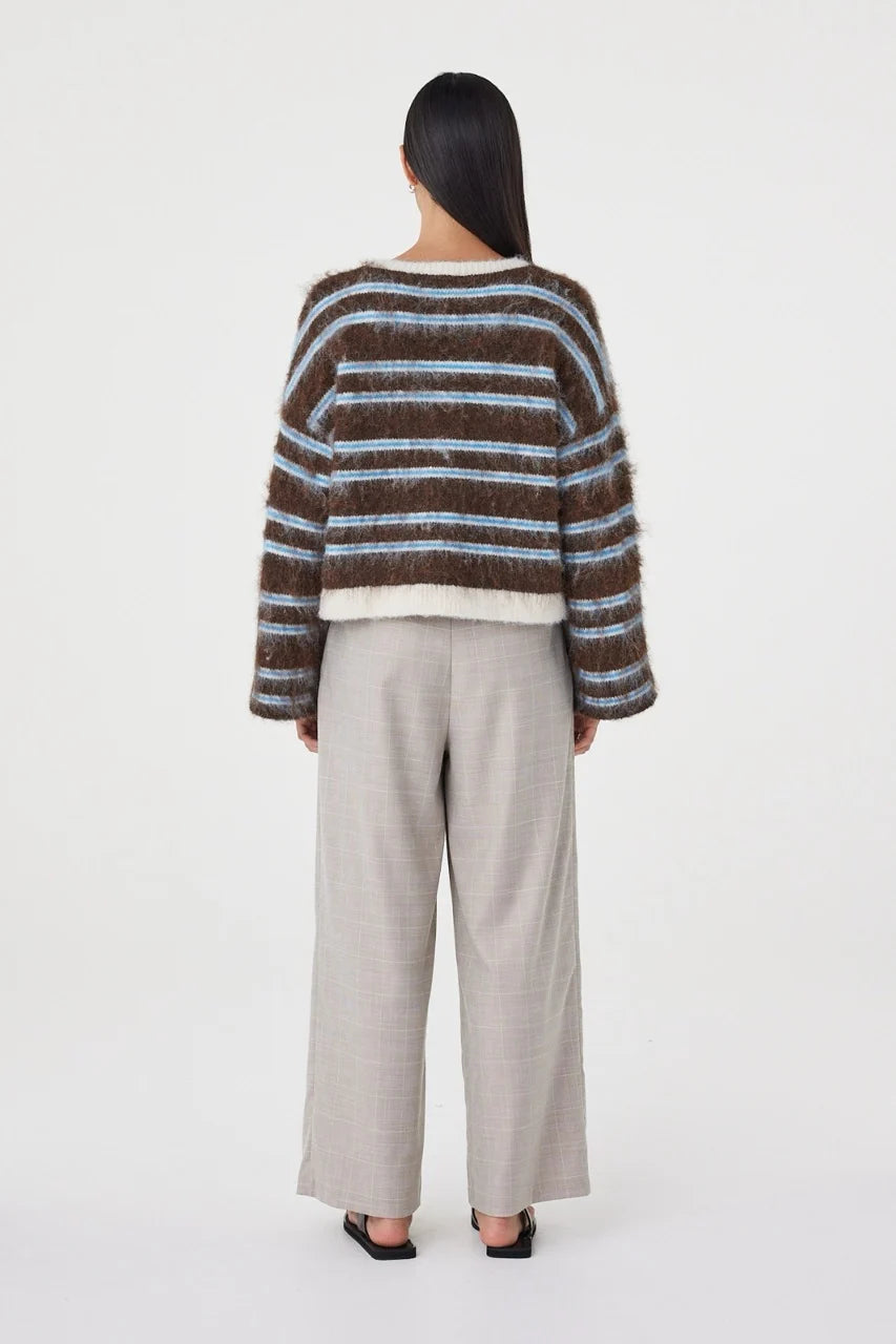 Arcaa - Lucca Sweater (Espresso & Blue Stripe) Arcaa