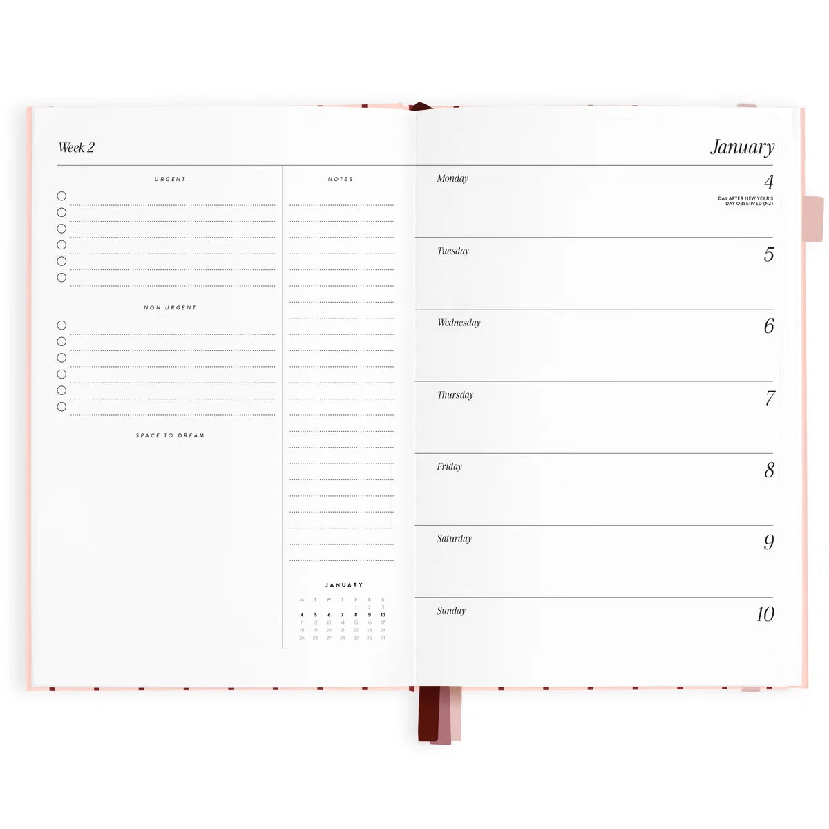 Fox & Fallow - 2027 A5 Horizontal Planner (Rose Pinstripe) Fox & Fallow