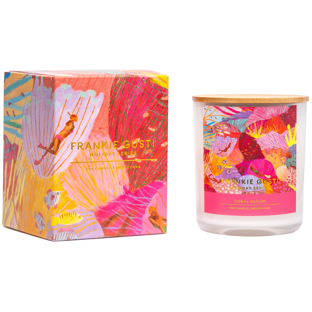 Frankie Gusti - Holiday Series Candle | Coral Bloom Frankie Gusti