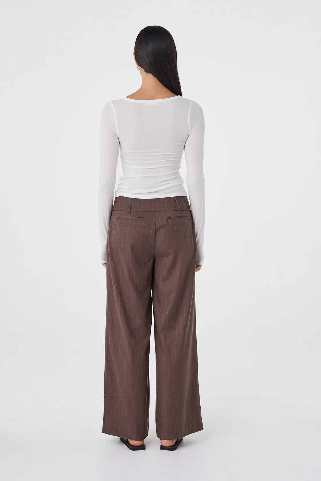 Arcaa - Mannon Pant (Espresso Pinstripe) Arcaa