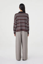 Arcaa - Rayne Knit Jersey (Espresso, Black & Cream Stripe) Arcaa