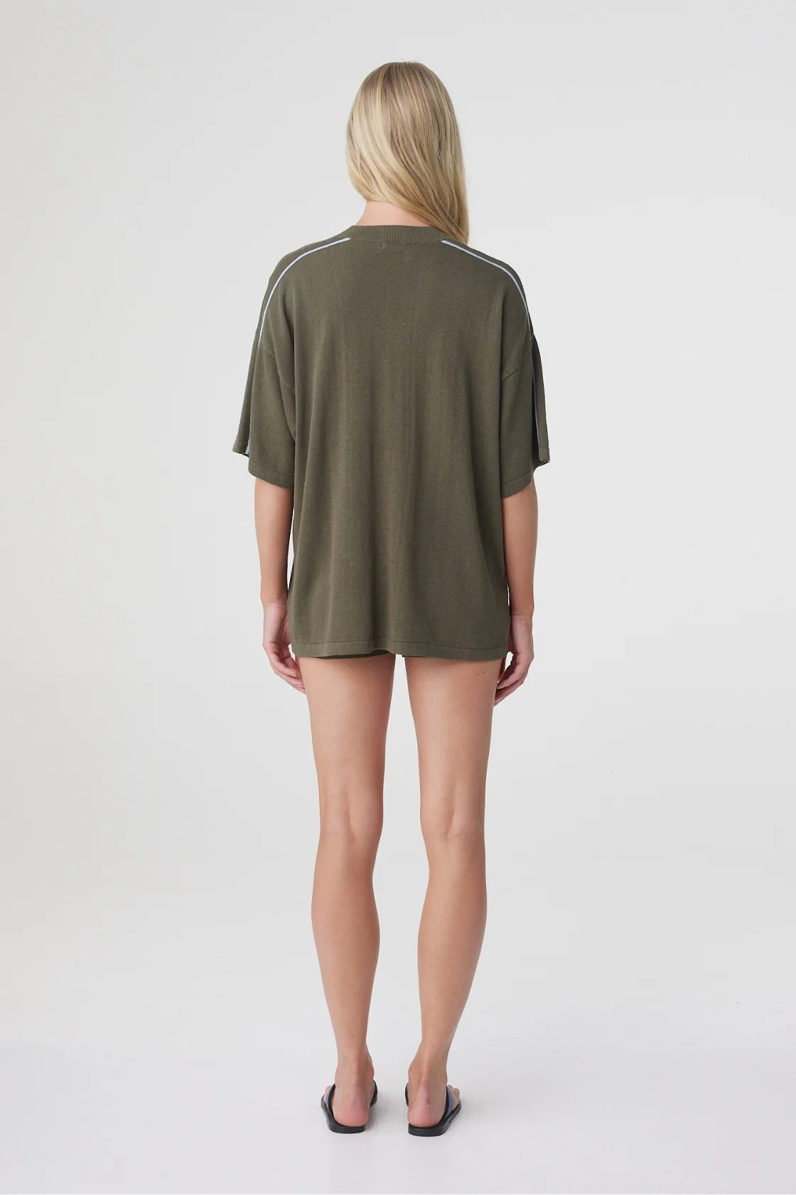 Arcaa - Pippa Oversized Tee (Smokey Olive & Dusk Blue) Arcaa