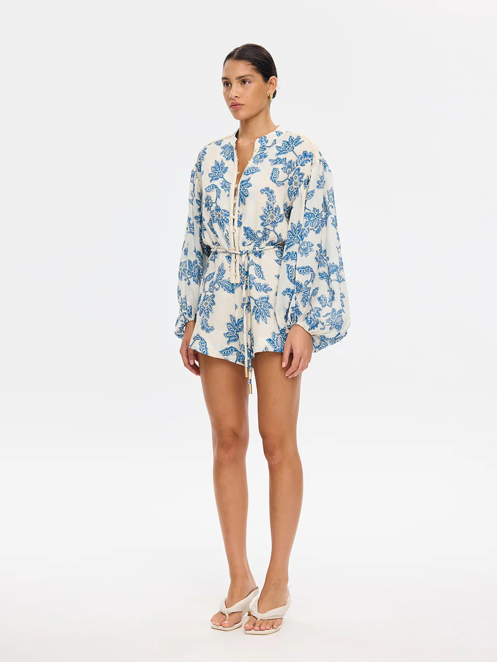 Kivari - Bluebell Playsuit (Blue Ecru) Kivari
