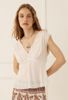 Spell - Bridget Lace Cami (Pearl) Spell