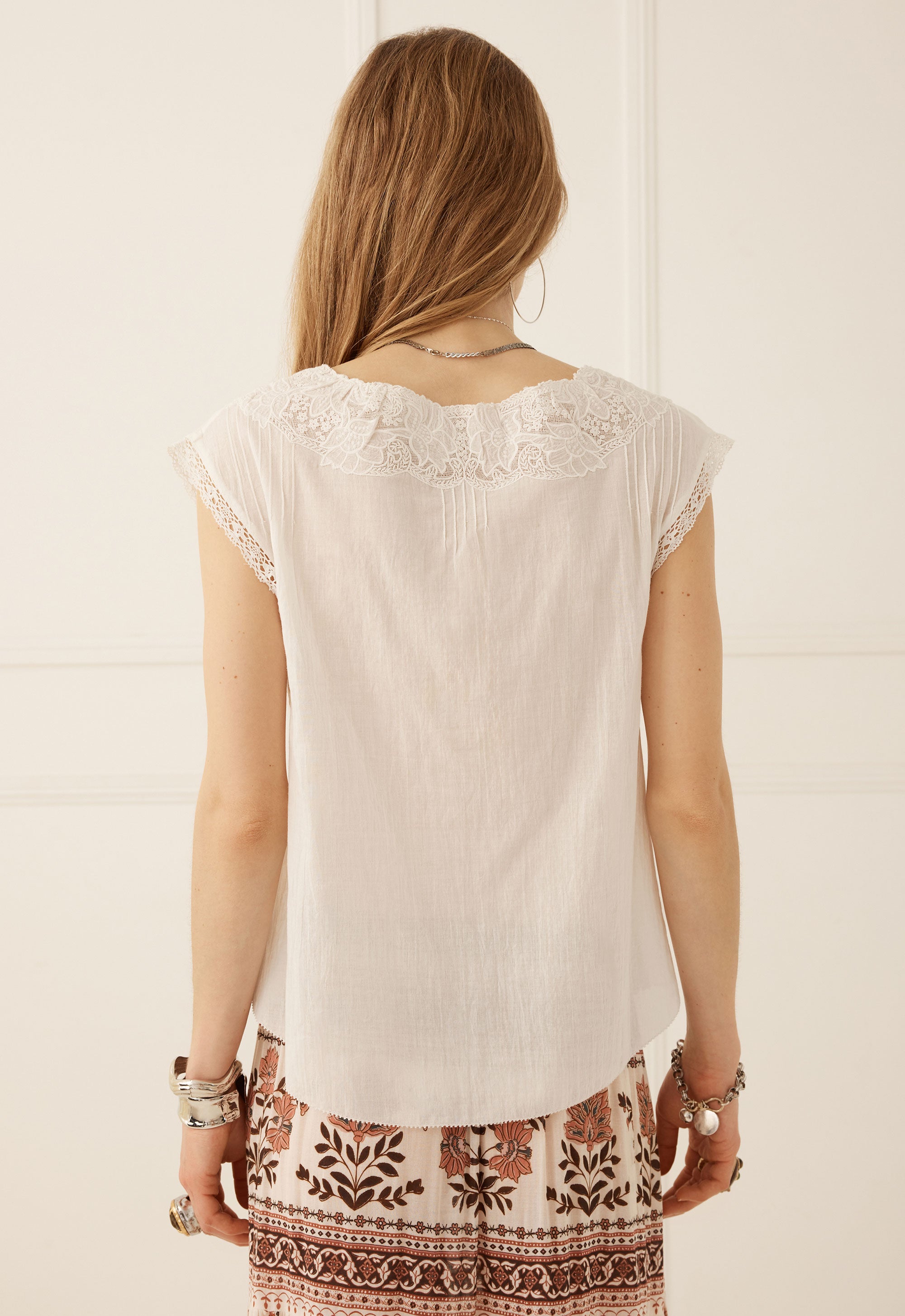 Spell - Bridget Lace Cami (Pearl) Spell